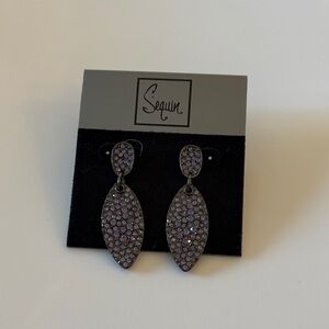 Purple Drop Earrings